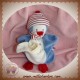 SUCRE D'ORGE SOS DOUDOU PINGOUIN BLEU BLANC MOUCHOIR ECRU