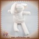 PETIT BATEAU SOS DOUDOU LAPIN BLANC TRICOT LAINE 