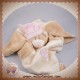 DOU KIDOU DOUDOU OURS BEIGE PLAT ECRU COEUR ROSE SOS 28