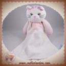 KING BEAR DOUDOU CHAT BLANC ET ROSE PLAT SOS