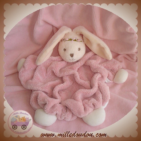 Kaloo Peluche Plume Doudou Lapin Rose