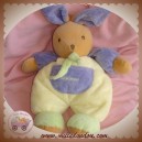 TAKINOU DOUDOU LAPIN BEIGE CORPS JAUNE MAUVE 30 CM SOS