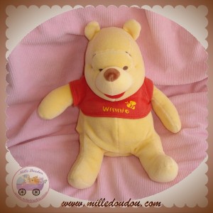 DISNEY SOS DOUDOU OURS WINNIE L'OURSON JAUNE BILLES 24 CM