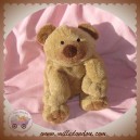 NICOTOY DOUDOU OURS POLAIRE MARRON SOS