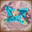 NATTOU SOS DOUDOU OURS BEIGE OSCAR PLAT BLEU FLEURS 