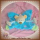 NATTOU SOS DOUDOU OURS BEIGE OSCAR PLAT BLEU FLEURS 