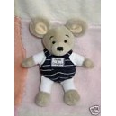 DOUDOU ET COMPAGNIE PELUCHE PETITE SOURIS HABIT RAYE MARINE