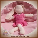 AUBISOU SOS DOUDOU LAPIN FILLE ROSE ROBE ROSE AUBERT