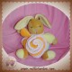 KALOO SOS DOUDOU LAPIN BEIGE CORPS ORANGE JAUNE SPIRALE LOLLIES