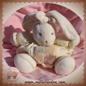 KALOO SOS DOUDOU LAPIN ECRU CARRE DE CHOCOLAT COLL SABLE