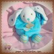 DOUDOU ET COMPAGNIE SOS LAPIN MERLIN BLEU BOULE PANTIN 1539 