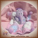 DISNEY SOS DOUDOU ELEPHANT LUMPY ELEFANT MAUVE PLAT PATCHWORK