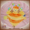 MOTS D'ENFANTS DOUDOU ABEILLE PAPILLON PLATE ORANGE JAUNE DENTITION