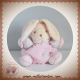 KALOO SOS DOUDOU LAPIN BOULE ROSE LILIBLUE BRAS FLEUR HOCHET