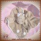 JOLLYBABY DOUDOU DINOSAURE HIPPOPOTAME PLAT BEIGE ROND BLANC