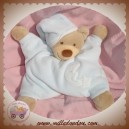 NATTOU SOS DOUDOU OURS QUASI PLAT BLEU ETOILE LUNE HOCHET