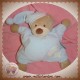 NATTOU SOS DOUDOU OURS QUASI PLAT BLEU ETOILE LUNE HOCHET