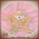 BAMBIA LIDL SOS DOUDOU OURS PLAT BEIGE COLERETTE ECRU NOEUD