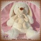 NICOTOY SOS DOUDOU LAPIN BOUCLETTE ECRU BLANC BEBE