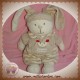 NICOTOY DOUDOU LAPIN ECRU BEIGE MON LAPIN 28 CM SOS ORCHESTRA