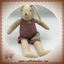 MOULIN ROTY DOUDOU LAPIN SYLVAIN BEIGE SALOPETTE RAYE SOS