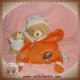 DOUDOU ET COMPAGNIE OURS MARRON MARIONNETTE ORANGE BEBE FIRMIN