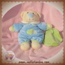 ANNA CLUB PLUSH SOS DOUDOU OURS ECRU BLEU MOUCHOIR VERT