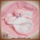 DIVERS SOS DOUDOU OURS ROSE MOUCHOIR PLAT BLANC POINTS ROUGES