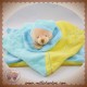 BABYNAT BABY NAT DOUDOU OURS BEIGE PLAT BLEU VERT SOS