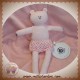 PETIT BATEAU SOS DOUDOU OURS ROSE SHORT A POIS 9