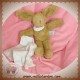 TROUSSELIER SOS DOUDOU LAPIN BEIGE MOUCHOIR BLANC