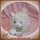 HISTOIRE D'OURS SOS DOUDOU CHAT ALLONGE BLANC ECRU