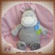 NICOTOY SOS DOUDOU ZEBRE CHEVAL GRIS ECHARPE BLEU FEUILLES 