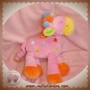 MOTS D'ENFANTS SOS DOUDOU GIRAFE ROSE ORANGE JAUNE