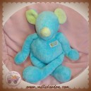 TARTINE ET CHOCOLAT DOUDOU SOURIS BLEU TURQUOISE SOS