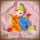 BABY CLUB C&A SOS DOUDOU LUTIN CLOWN PLAT BLEU RAYE ORANGE