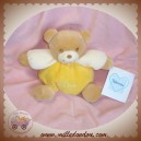 TAKINOU DOUDOU OURS BEIGE CORPS BOULE JAUNE SOS