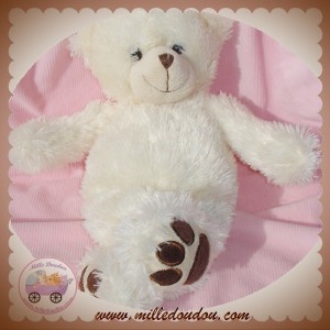 CMP SOS DOUDOU OURS BLANC BOUCLETTE ECRU EMPREINTE