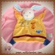 BABYNAT BABY NAT SOS DOUDOU LAPIN PLAT ORANGE NOEUDS 