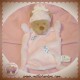 NICOTOY DOUDOU OURS BEIGE PLAT ROSE COCCINELLE ETIQUETTES