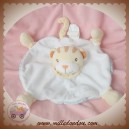 KIMBALOO SOS DOUDOU LION SINGE OURS PLAT OVAL BLANC RAYE BLEU