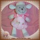 NICOTOY DOUDOU MOUTON GRIS BLANC ET ROSE KIABI SOS