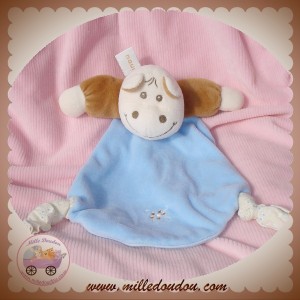 TAKINOU SOS DOUDOU HIPPOPOTAME PLAT BEIGE ET BLEU HYPOLITHE