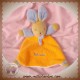 TAKINOU SOS DOUDOU LAPIN BEIGE PLAT ORANGE VIOLET