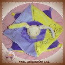 BABYNAT BABY NAT DOUDOU PELUCHE LAPIN BEIGE PLAT JAUNE VIOLET