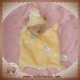 NICOTOY SOS DOUDOU OURS PLAT CARRE JAUNE COCCINELLE BABY CLUB