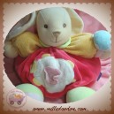 KALOO SOS DOUDOU LAPIN BOULE ROSE TORTUE HOCHET ORANGE VERT