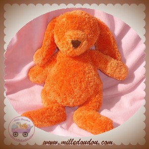 NOUNOURS SOS DOUDOU CHIEN LAPIN ORANGE BOUCLETTE