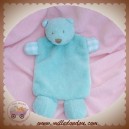 JACADI SOS DOUDOU OURS CHAT PLAT VERT BLEU VICHY