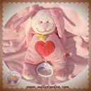 TEX DOUDOU LAPIN ROSE AVEC COEUR MUSICAL SOS